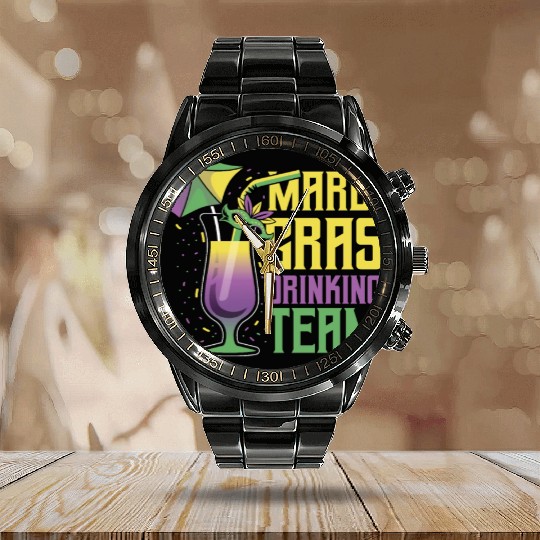 Mardi Gras Drinking Team Calendar Steel Band Watch