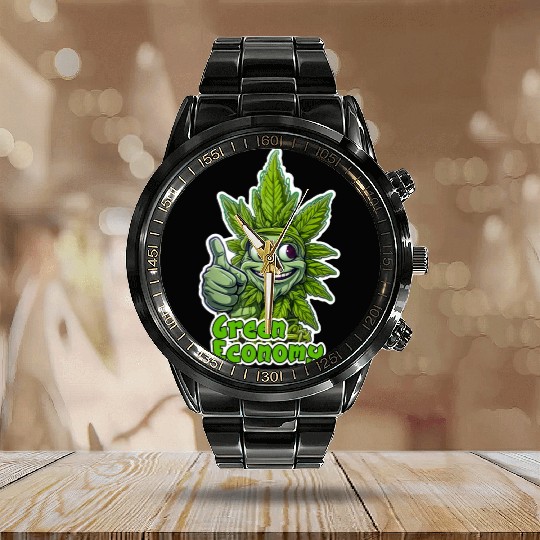 Green Economy Calendar Steel Band Watch