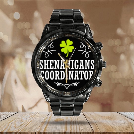 Shenanigans Coordinator St Patrick's Day Calendar Steel Band Watch