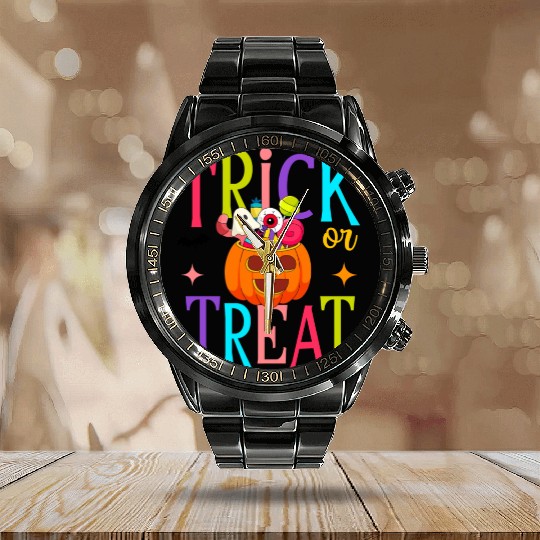TRICK OR TREAT Calendar Steel Band Watch