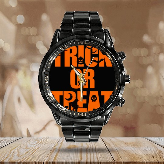 Trick or Treat Calendar Steel Band Watch