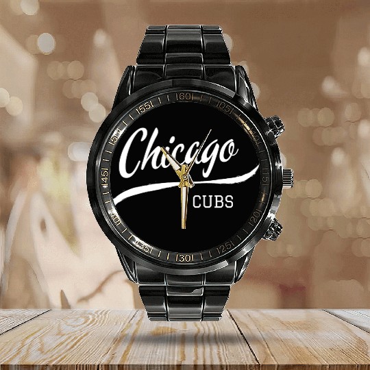 Cubs Vintage Calendar Steel Band Watch