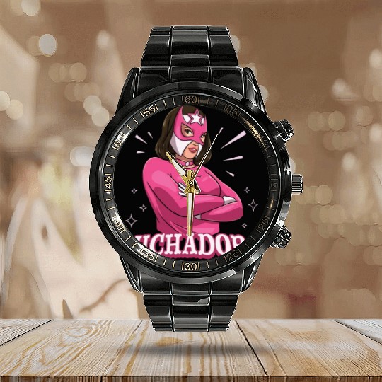 Mexican Wrestling Wrestler Lucha Libre Mask Mexico Calendar Steel Band Watch