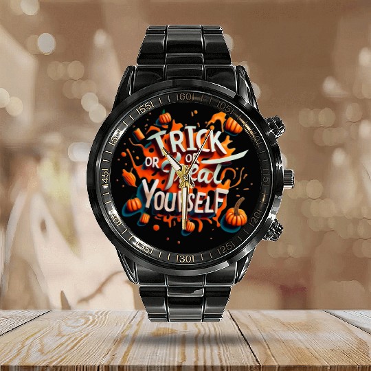 Trick or treat yourself Calendar Steel Band Watch