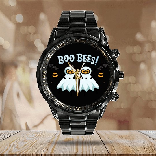 Halloween - Boo Bees Calendar Steel Band Watch