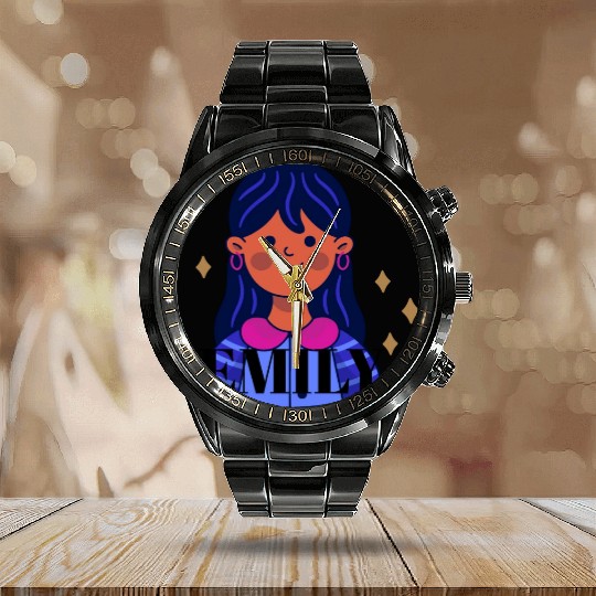 emily name Calendar Steel Band Watch