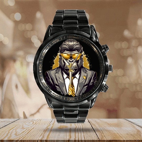 Mafia gorilla Calendar Steel Band Watch