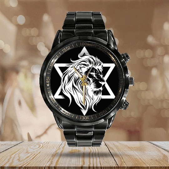 I STAND WITH ISRAEL Calendar Steel Band Watch