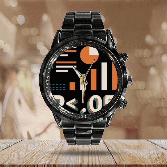 Data Analyst P < .05 Computer Science Programming Calendar Steel Band Watch