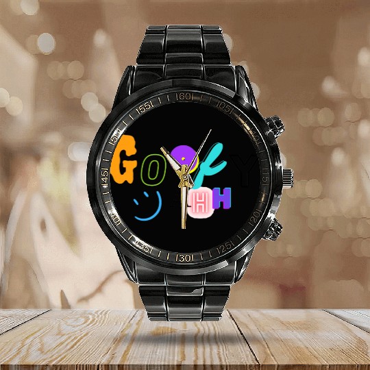Funny Goofy Ahh Calendar Steel Band Watch