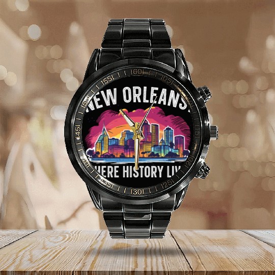 New Orleans Louisiana USA America United States Calendar Steel Band Watch