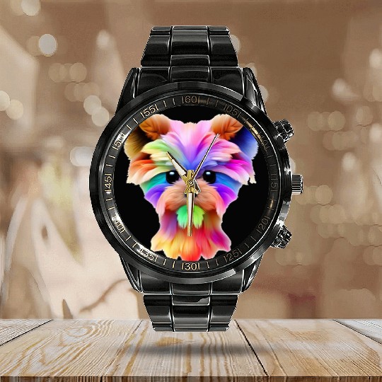 Chi Chihuahua Dog Mom Calendar Steel Band Watch