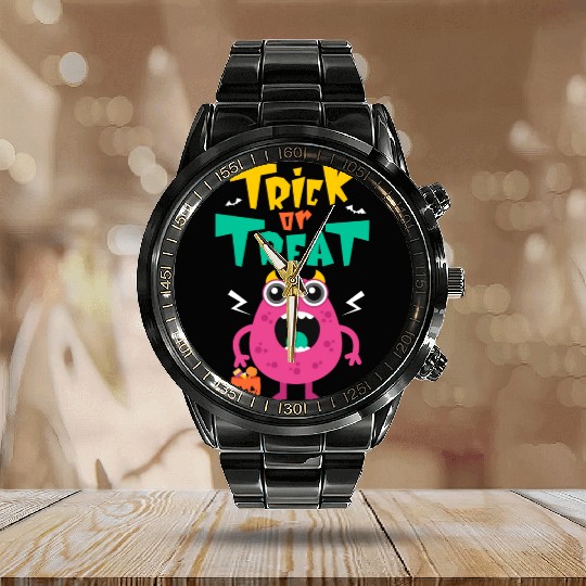Monster Trick Or Treat Calendar Steel Band Watch