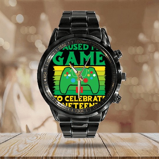 Gamer I Paused my Game to Celebrate Juneteenth Calendar Steel Band Watch