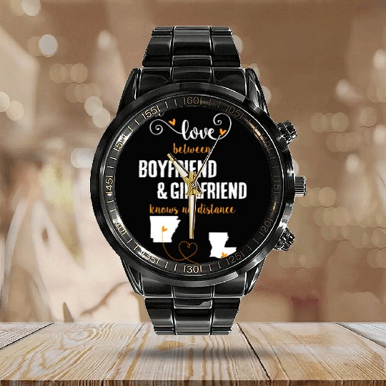 Love Between BF And GF Arkansas To Louisiana Gift Calendar Steel Band Watch