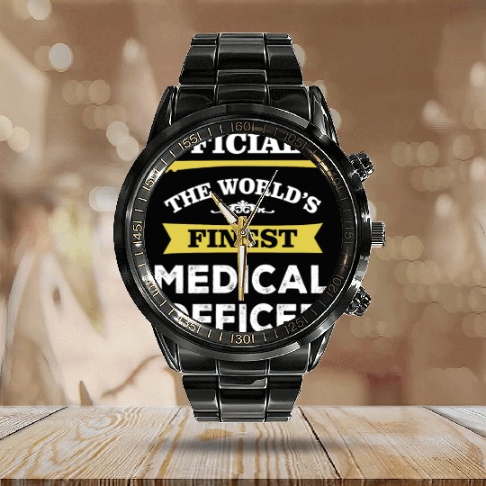 The World's Finest Medical Officer Calendar Steel Band Watch