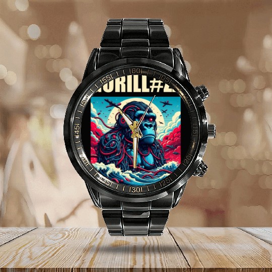 gorilla robot Calendar Steel Band Watch