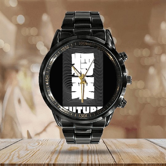 Shinjuku: Where the Future Glows in Cyberpunk Neon Calendar Steel Band Watch
