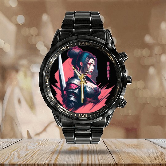 Cyberpunk Samurai Cyberpunk Calendar Steel Band Watch