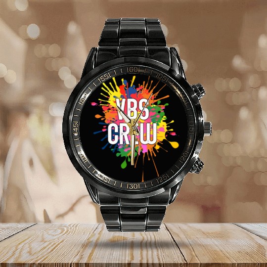 VBS Colorful Bible Vacation School Love Calendar Steel Band Watch