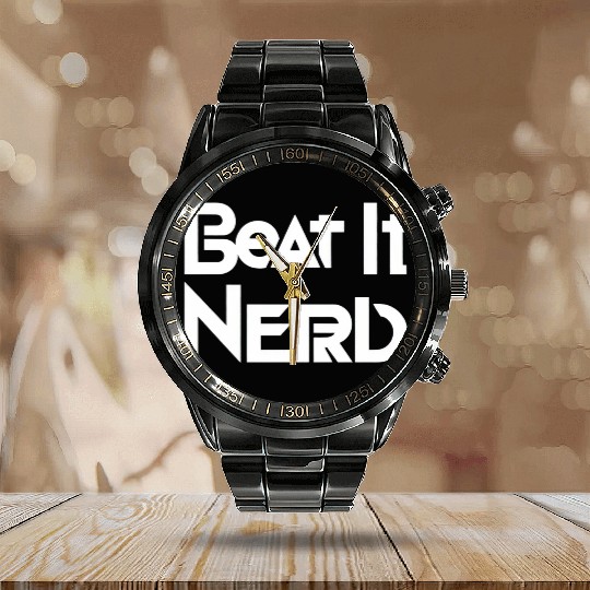 Beat it Nerd 9 Calendar Steel Band Watch