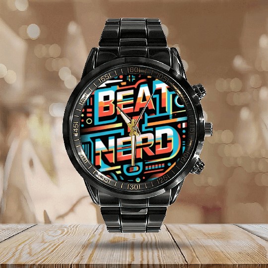 Beat it Nerd 11 Calendar Steel Band Watch