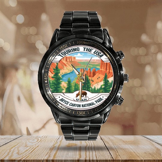 Touring The USA : Bryce Canyon Calendar Steel Band Watch