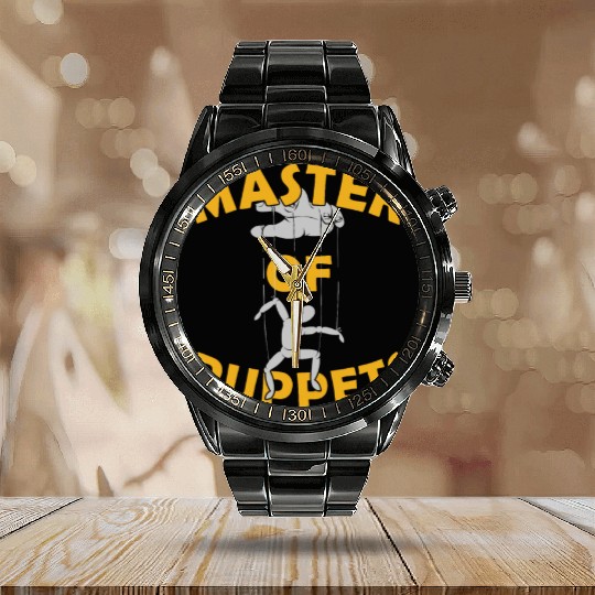 Master of Puppets Shadow Play Ventriloquist Calendar Steel Band Watch