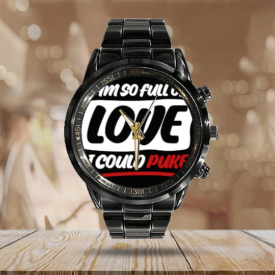 Valentine's Day Girlfriend Heart Love Calendar Steel Band Watch