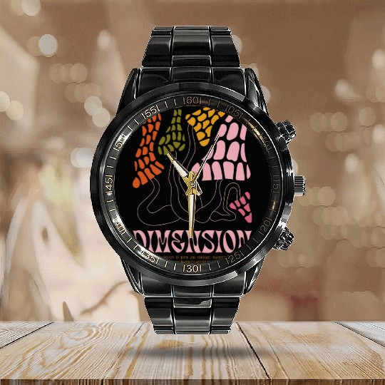Dimension Psychedelic Illustration Calendar Steel Band Watch