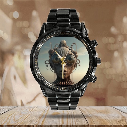 OVER HORIZON Calendar Steel Band Watch