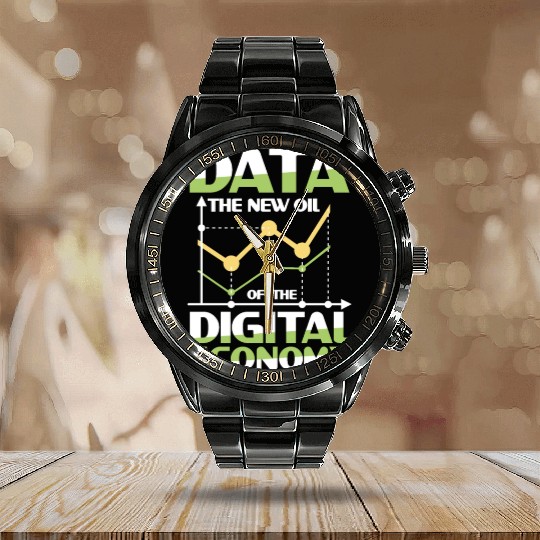 Data The New Oil Of The Digital Economy Calendar Steel Band Watch
