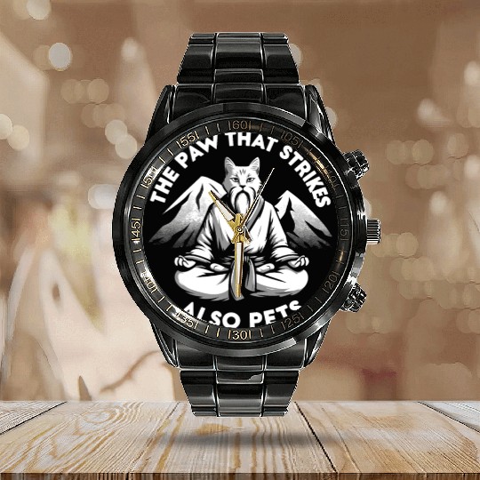 Kung Fu Chinese Kung Fu Asian Kung Fu Self defense Calendar Steel Band Watch