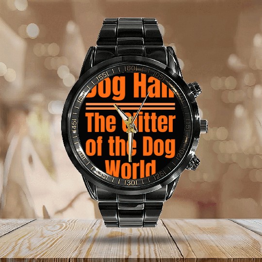 Dog Hair: The Glitter of the Dog World Collection Calendar Steel Band Watch
