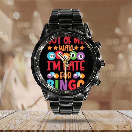 Funny Bingo Lover Funny Bingo Player Calendar Steel Band Watch