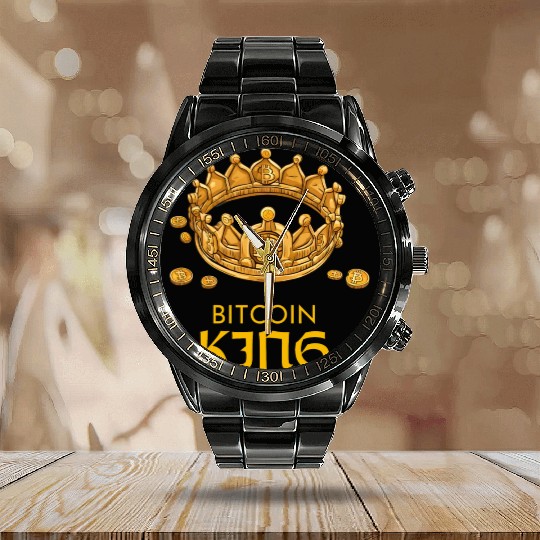 bitcoin king Calendar Steel Band Watch