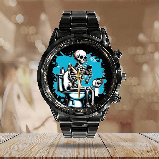 DOING DAD SHIT , funny Father's day quote Calendar Steel Band Watch