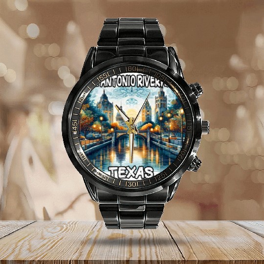 San Antonio Riverwalk Calendar Steel Band Watch