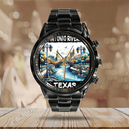 San Antonio Riverwalk Calendar Steel Band Watch