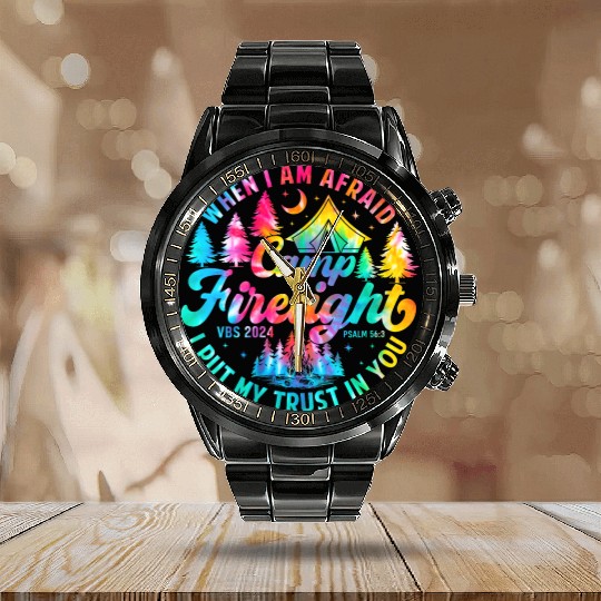 Camp Firelight Vacation Bible School Calendar Steel Band Watch