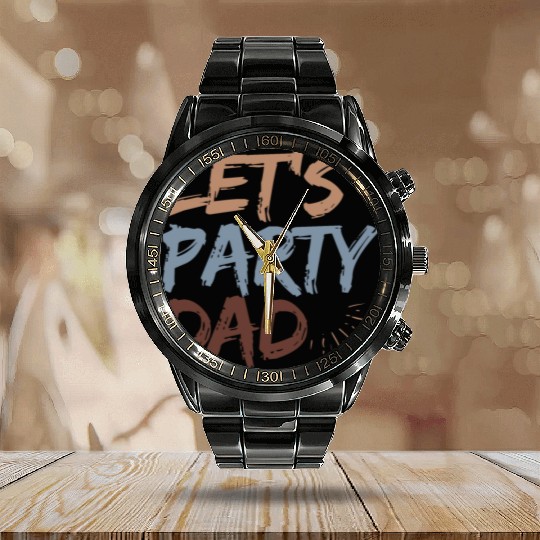 father's day fathers day Calendar Steel Band Watch