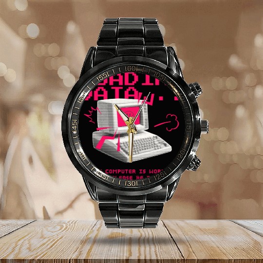 Collection: Loading Data, This Computer... Calendar Steel Band Watch