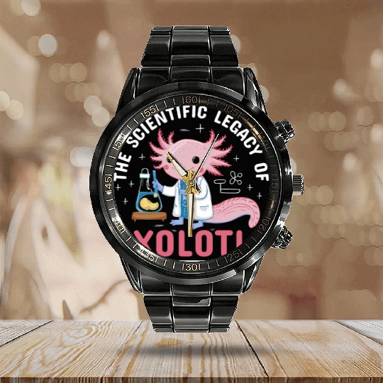 Axolotl Science Teacher Mexican Salamander Calendar Steel Band Watch
