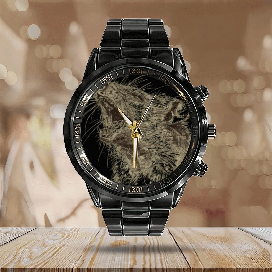 Ugly Opossum Design Weird Feral Wild Possum Calendar Steel Band Watch