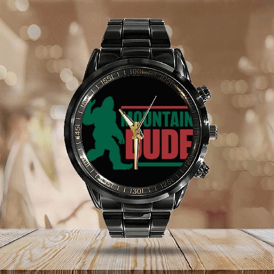 Mountain Dude Calendar Steel Band Watch