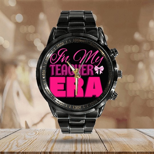 In My Teacher Era Calendar Steel Band Watch