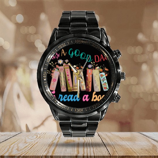 Book Lover It's a Good Day to Read a book Teacher Calendar Steel Band Watch