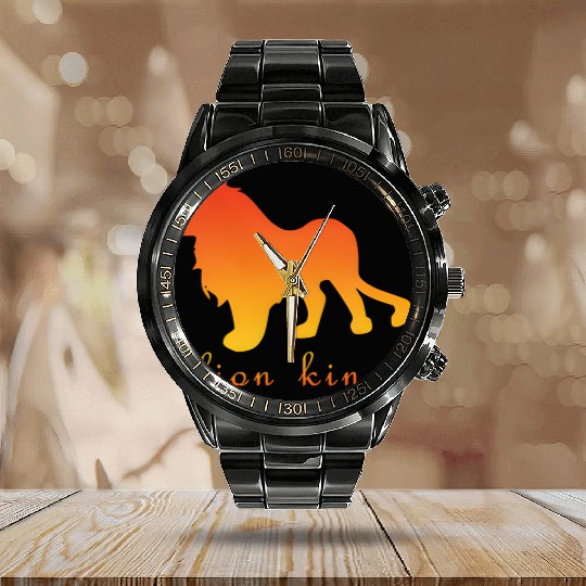 lion king Calendar Steel Band Watch