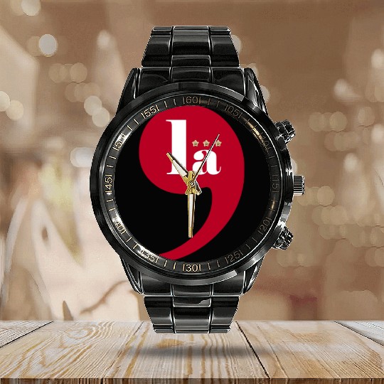 Comma La - Kamala Harris 2024 Playful LA Election Calendar Steel Band Watch