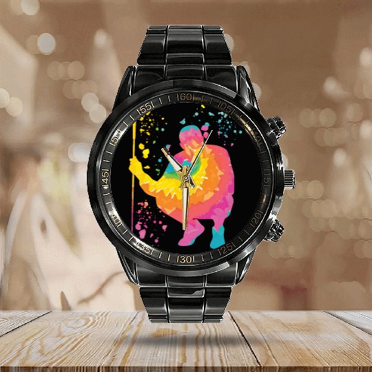 Golfer Colorsplash Kids Miniature Golf Calendar Steel Band Watch